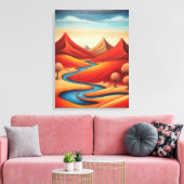 Abstrakte Landschaft des Gebirges Leinwanddruck (Insitu (Wohnzimmer))