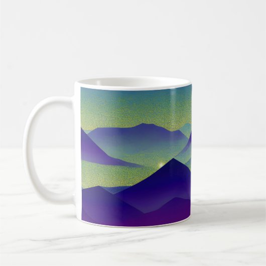 Abstrakte Landschaft Fallen Star 23 Kaffeetasse (Links)