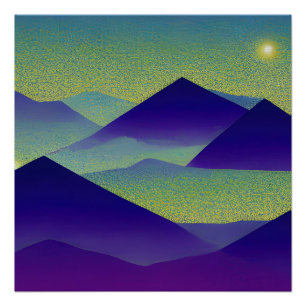 Abstrakte Landschaft Fallen Star 23 Poster