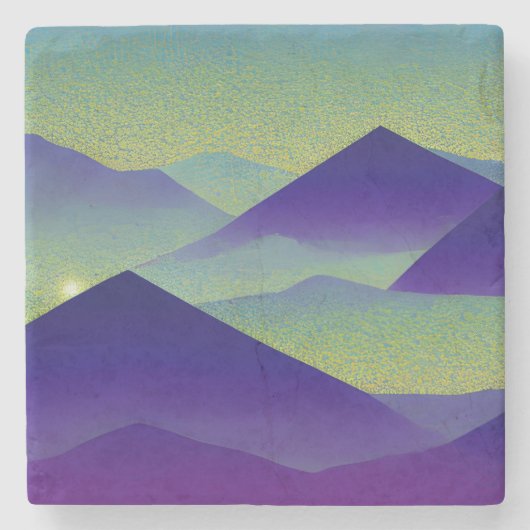 Abstrakte Landschaft Fallen Star 23 Steinuntersetzer (Vorderseite)