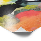 Abstrakte Landschaft farbenfrohe Collage Fotodruck (Ecke)