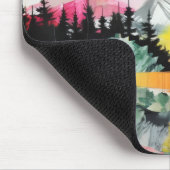 Abstrakte Landschaft farbenfrohe Collage Mousepad (Ecke)