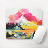 Abstrakte Landschaft farbenfrohe Collage Mousepad (Mit Mouse)