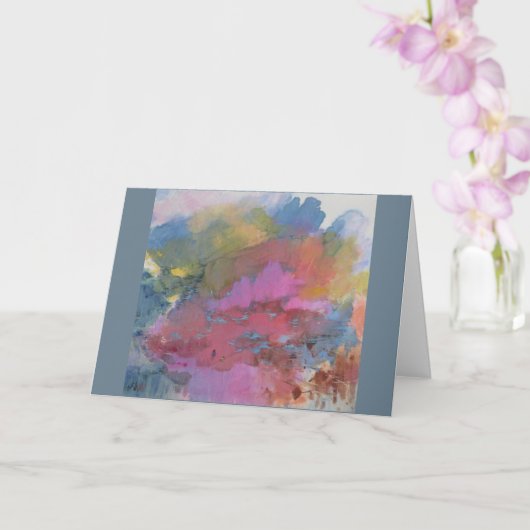 Abstrakte Landschaft - Figuren in farbenprächtigem Karte (Orchidee)