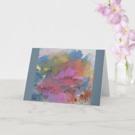 Abstrakte Landschaft - Figuren in farbenprächtigem Karte