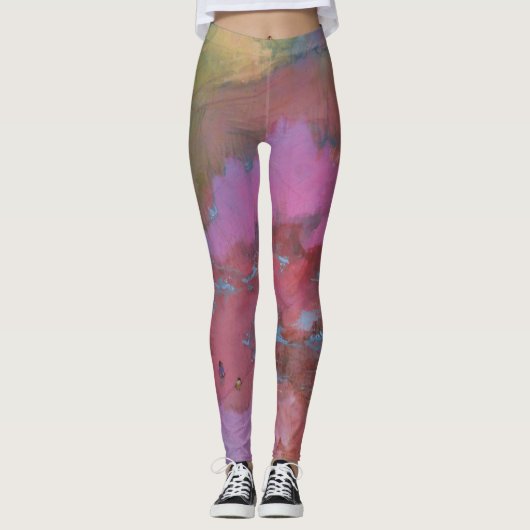 Abstrakte Landschaft - Figuren in farbenprächtigem Leggings (Vorderseite)