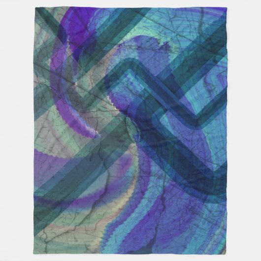 Abstrakte Landschaft Fleecedecke (Vorderseite)