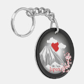 Abstrakte Landschaft Fuji Schlüsselanhänger (Vorderseite links)