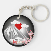 Abstrakte Landschaft Fuji Schlüsselanhänger (Rückseite)