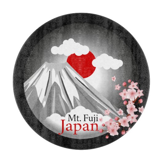 Abstrakte Landschaft Fuji Schneidebrett (Vorderseite)