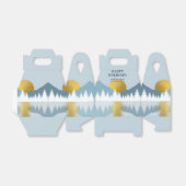 Abstrakte Landschaft Goldener Winter Happy Holiday Geschenkschachtel (Ungefaltet)