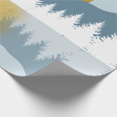 Abstrakte Landschaft Goldener Winter Sonnenunterga Geschenkpapier (Ecke)