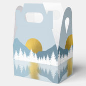 Abstrakte Landschaft Goldener Winter Sonnenunterga Geschenkschachtel (Geöffnet)