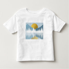 Abstrakte Landschaft Goldener Winter Sonnenunterga Kleinkind T-shirt