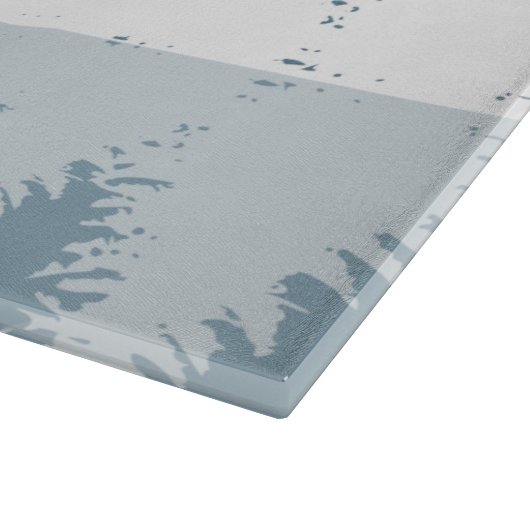 Abstrakte Landschaft Goldener Winter Sonnenunterga Schneidebrett (Ecke)