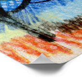 Abstrakte Landschaft: Handgezeichneter Hintergrund Poster (Ecke)