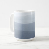 Abstrakte Landschaft in Blau-Grau Kaffeetasse (Vorderseite Links)