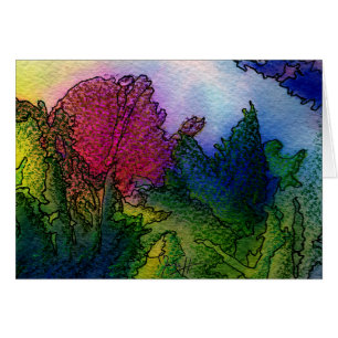 Abstrakte Landschaft in den Watercolors -