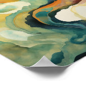 Abstrakte Landschaft in pulsierenden Höhen Poster (Ecke)