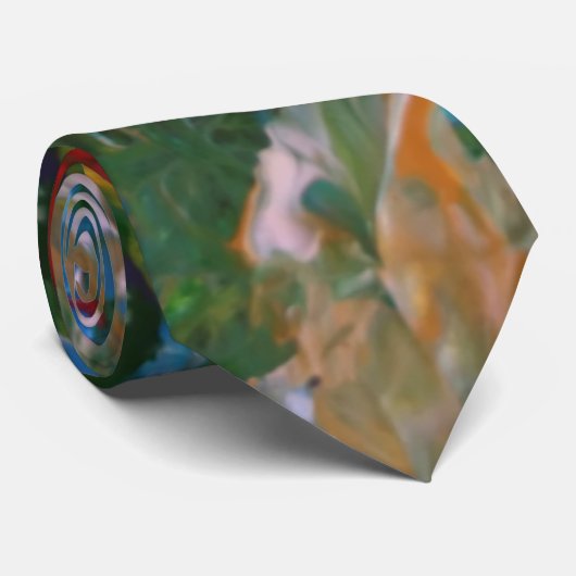 Abstrakte Landschaft Krawatte (Gerollt)