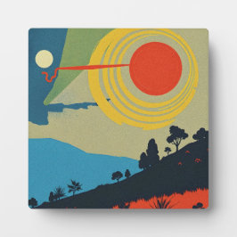 Abstrakte Landschaft Kunst, Dichtung und Musik Fotoplatte