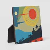 Abstrakte Landschaft Kunst, Dichtung und Musik Fotoplatte (Vorderseite)