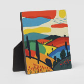 Abstrakte Landschaft Kunst, Dichtung und Musik Fotoplatte (Vorderseite)