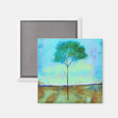 Abstrakte Landschaft Kunst, Dichtung und Musik Magnet (Vorderseite/Rückseite)