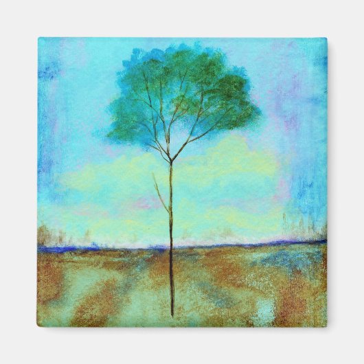Abstrakte Landschaft Kunst, Dichtung und Musik Magnet (Vorne)
