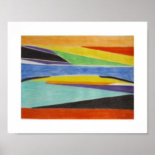 Abstrakte Landschaft Kunst, Dichtung und Musik Poster
