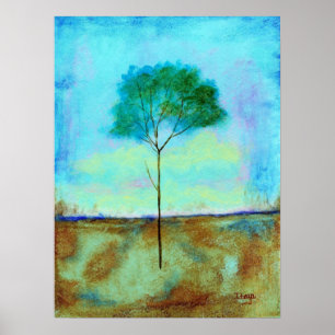 Abstrakte Landschaft Kunst, Dichtung und Musik Poster