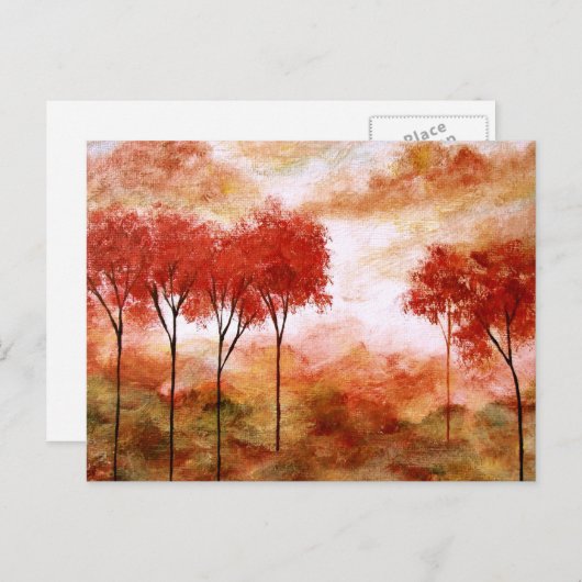 Abstrakte Landschaft Kunst, Dichtung und Musik Postkarte (Vorne/Hinten)