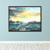 Abstrakte Landschaft Leinwanddruck (Insitu (Holzboden))