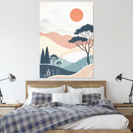 abstrakte Landschaft Leinwanddruck (Insitu (Schlafzimmer))