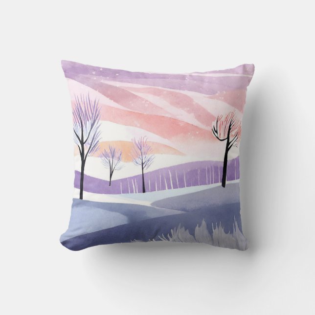 Abstrakte Landschaft Minimalistischer Stil Kissen (Vorderseite)