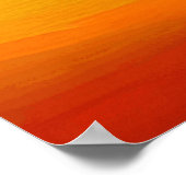 Abstrakte Landschaft mit aquamarin orangefarbenem Poster (Ecke)