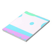 Abstrakte Landschaft mit blauen Monden - Notepad Notizblock (Rotiert)