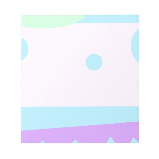 Abstrakte Landschaft mit blauen Monden - Notepad Notizblock (Vorderseite)