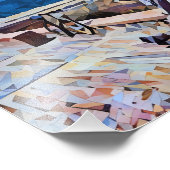 Abstrakte Landschaft mit Meerblick und Person Fotodruck (Ecke)