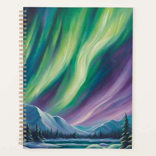 Abstrakte Landschaft mit Nordlichter Planer (Vorderseite)