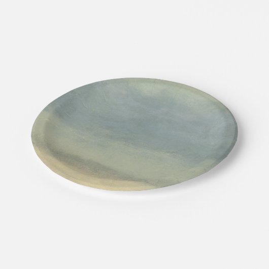 Abstrakte Landschaft mit überwältigender Himmel Pappteller (Schrägansicht)