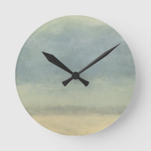 Abstrakte Landschaft mit überwältigender Himmel Runde Wanduhr