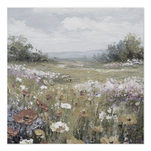 Abstrakte Landschaft Neutrale Kunst Poster (Vorderseite)