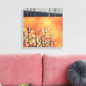 Abstrakte Landschaft Orange Art Leinwanddruck (Insitu (Wohnzimmer))
