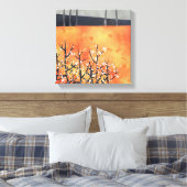 Abstrakte Landschaft Orange Art Leinwanddruck (Insitu (Schlafzimmer))
