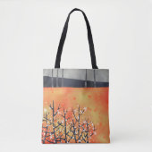 Abstrakte Landschaft Orange Art Tasche (Vorderseite)