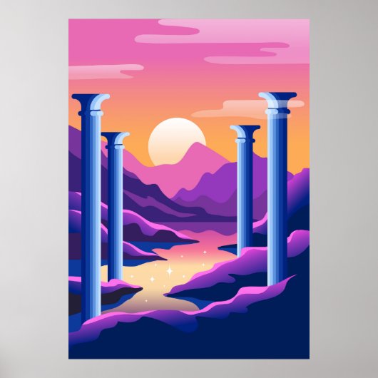 Abstrakte Landschaft Poster (Vorne)
