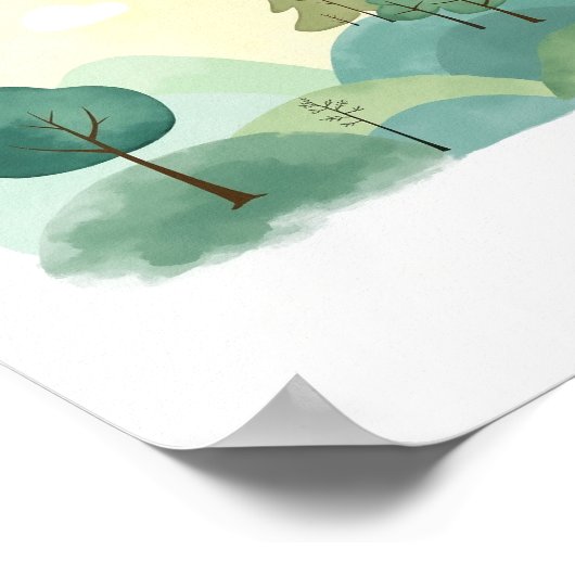 Abstrakte Landschaft Poster (Ecke)