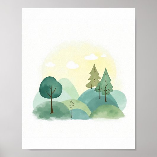 Abstrakte Landschaft Poster (Vorne)