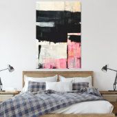 Abstrakte Landschaft "Quiet World". Canvas Print Leinwanddruck (Insitu (Schlafzimmer))